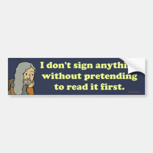 Lees het eerst... bumpersticker
