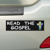 Lees het evangelie bumpersticker (Op auto)