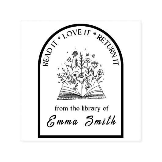 "Lees het, hou ervan, retourneer het - aangepaste Zelfinktende Stempel (Design)