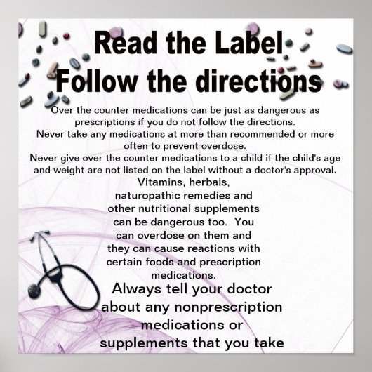 Lees het label en volg de instructies op poster (Voorkant)