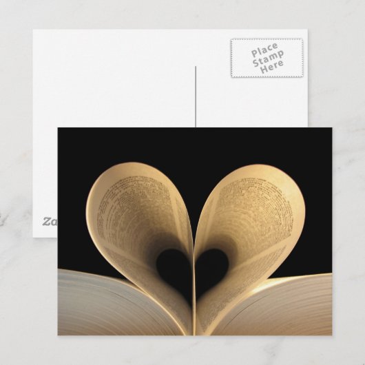 Lees het liefdesboek briefkaart (Voorkant / Achterkant)