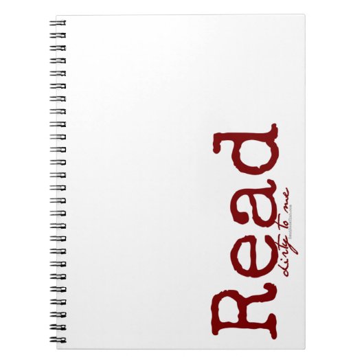 Lees het vuile boek aan mij notitieboek (Voorkant)