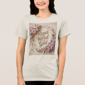 Lees Het Woord Van God Oatmeal Tri-Blend Shirt (Voorkant)