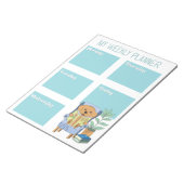 Lees hond kind wekelijkse planner notitieblok (Schuin)