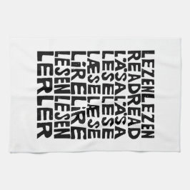 Lees in 8 Talen Lino Print Keukenhanddoeken