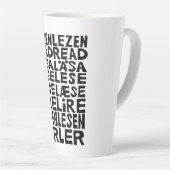 Lees in 8 Talen Lino Print Latte Mok (Rechterhoek)