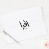 Lees in de Arabische kalligrafie Iqra إقر أ Vierkante Sticker (Envelop)