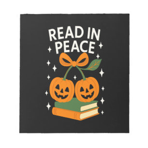 Lees in vrede Grappig Halloween-boek Notitieblok