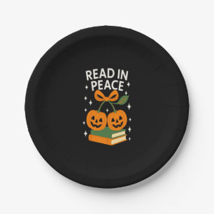 Lees in Vrede Grappig Halloween Boek Papieren Bordje