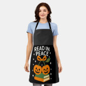 Lees in vrede grappig Halloween-boek Schort (Gedragen)