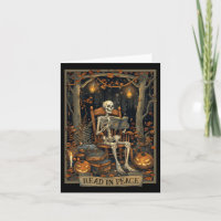 Lees in vrede Skelet Halloween Lees Verboden Boeke