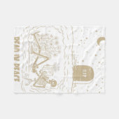 Lees in Vrede Skeleton Boeken lezen Funny Hallowe Fleece Deken (Voorkant (Horizontaal))