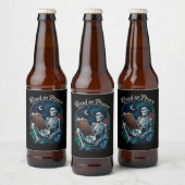 Lees in Vrede Skeleton Leesboek Lover Bookish Bier Etiket (Flessen)