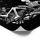 Lees in Vrede Spooky Teacher Skeleton Trick Teach Poster (Hoek)