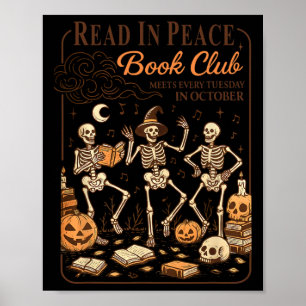 Lees in Vredesboek Club Spooky Lezers van Hallowee Poster