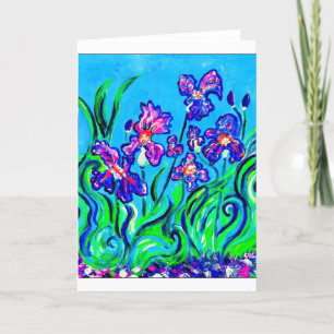Lee's Irises Wenskaart