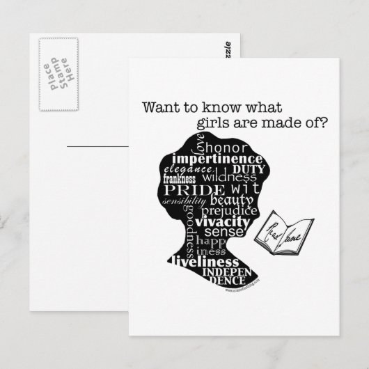 Lees Jane Austen Briefkaart (Voorkant / Achterkant)