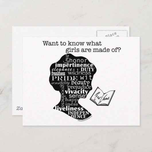 Lees Jane Austen Briefkaart (Voorkant / Achterkant)