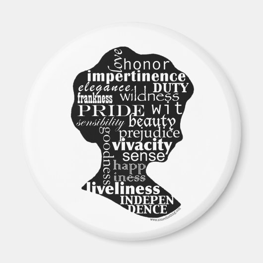 Lees Jane Austen Cameo Magneet (Voorkant)