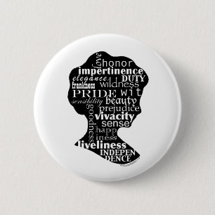 Lees Jane Austen Cameo Ronde Button 5,7 Cm