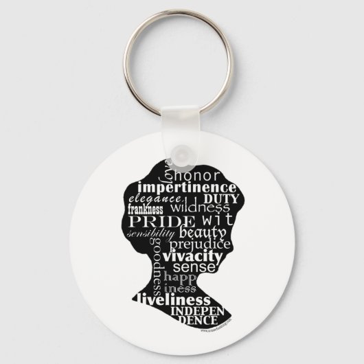 Lees Jane Austen Cameo Sleutelhanger (Voorkant)