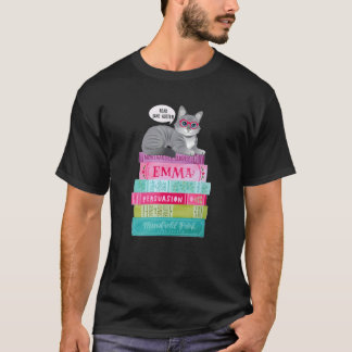 Lees Jane Austen Kattenbril Boek Club Romantisch N T-shirt