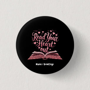 Lees je hart uit, een paradijs voor boekenliefhebb ronde button 3,2 cm