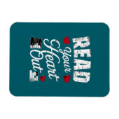 Lees je hart uit grappige boek lezen liefhebbers magneet (Horizontaal)