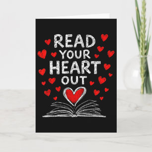 Lees je hart uit valentijnsdag boekliefhebber lees kaart