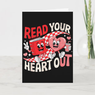 Lees je hart uit Valentijnsdag Retro Leraar B Kaart