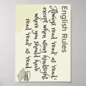 Lees je het zoals gelezen of gelezen? poster (Voorkant)