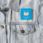 Lees jezelf Inspirerend lezen Vierkante Button 5,1 Cm (In situ)