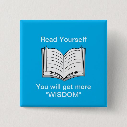 Lees jezelf Inspirerend lezen Vierkante Button 5,1 Cm (Voorkant)