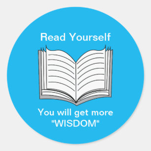 Lees Jezelf Inspirerende Spreuk Ronde Sticker