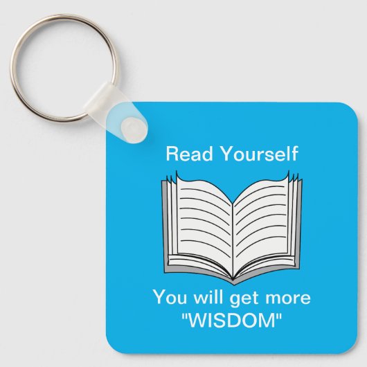 Lees Jezelf Inspirerende Spreuk Sleutelhanger (Voorkant)