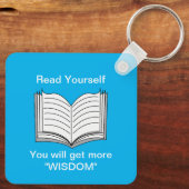 Lees Jezelf Inspirerende Spreuk Sleutelhanger (Achterkant)