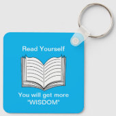 Lees Jezelf Inspirerende Spreuk Sleutelhanger (Achterkant)