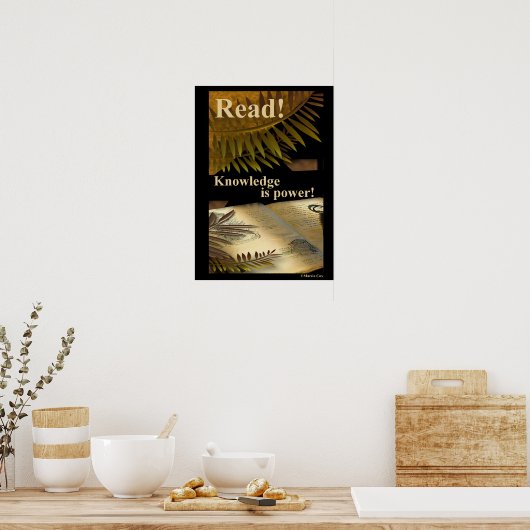 Lees! Kennis is macht! Poster (Keuken)