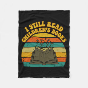 Lees kinderboeken grappige vintage retro mannen fleece deken