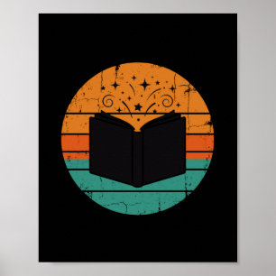 Lees kinderboeken grappige vintage retro mannen poster