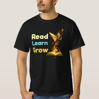 Lees Leer Groei Leerkracht T-shirt | Boekliefhebbe