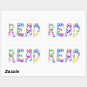 Lees! Leer je zinnetje! Rechthoekige Sticker (Vel)