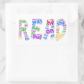 Lees! Leer je zinnetje! Rechthoekige Sticker (Tas)