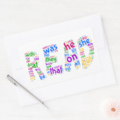 Lees! Leer je zinnetje! Rechthoekige Sticker (Envelop)