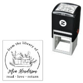 Lees Liefde Terug Bibliotheek Van Aangepaste Naam  Zelfinktende Stempel (In situ)