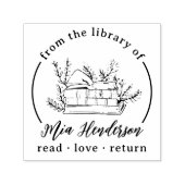 Lees Liefde Terug Bibliotheek Van Aangepaste Naam  Zelfinktende Stempel (Design)