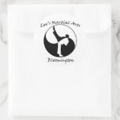 Lee's Martial Arts Logo Ronde Sticker (Tas)