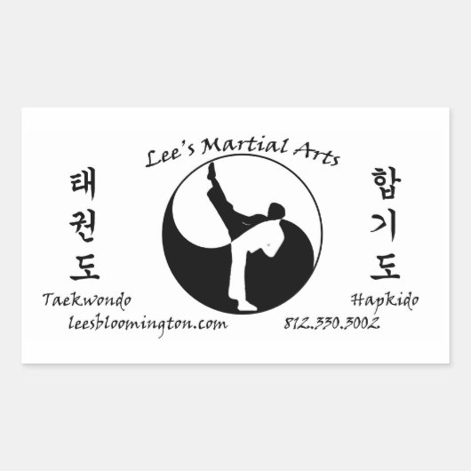 Lee's Martial Arts Sticker (Voorkant)