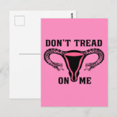 Lees me niet aan als feministe Pro Choice Briefkaart (Voorkant / Achterkant)