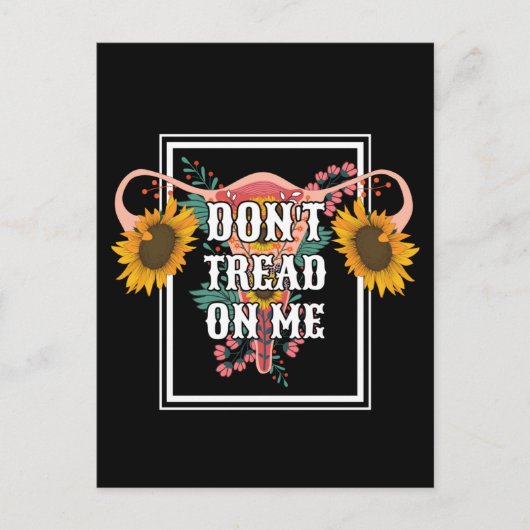 Lees me niet aan als feministe Pro Choice Briefkaart (Voorkant)